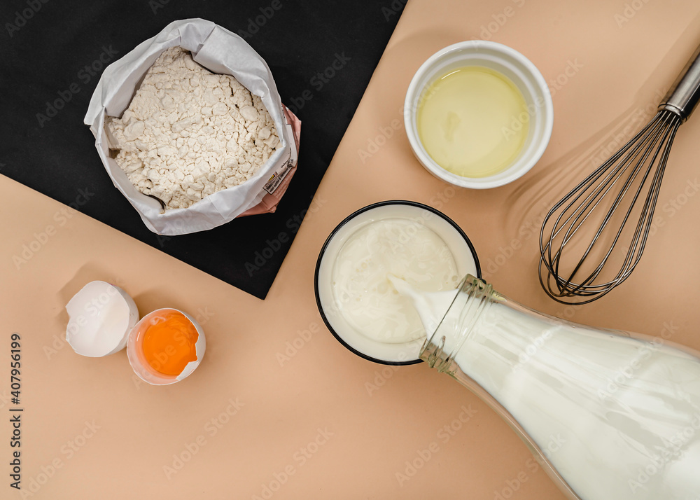 baking ingredients for baking and milk baking ingredients for baking and milk