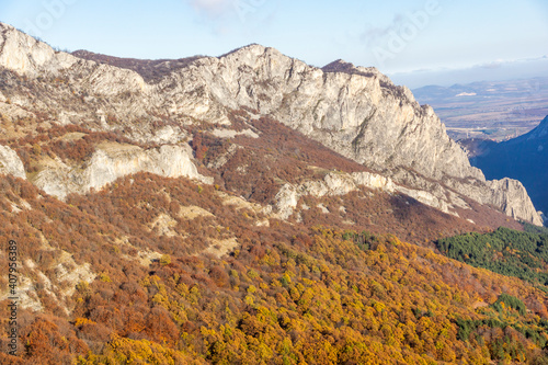 Autumn Landscape of Balkan Mountains and Vratsata pass, Bulgaria