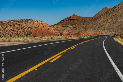 Asphalt texture, way background. Road and canyon background.