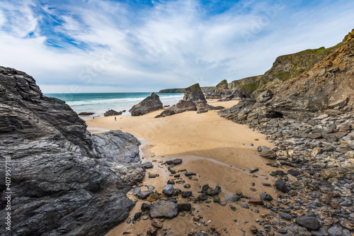 Dramatic rock formations in North Cornwall