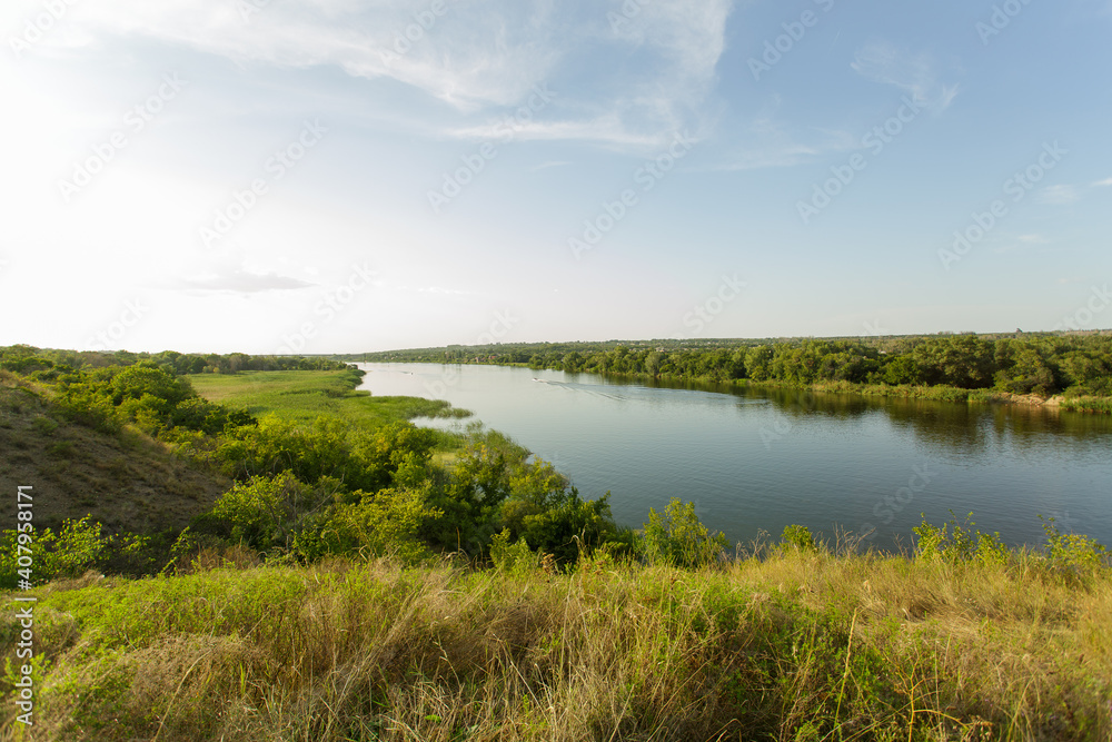 landscape with river and sky