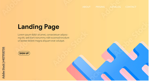 Modern website layout. Business background.