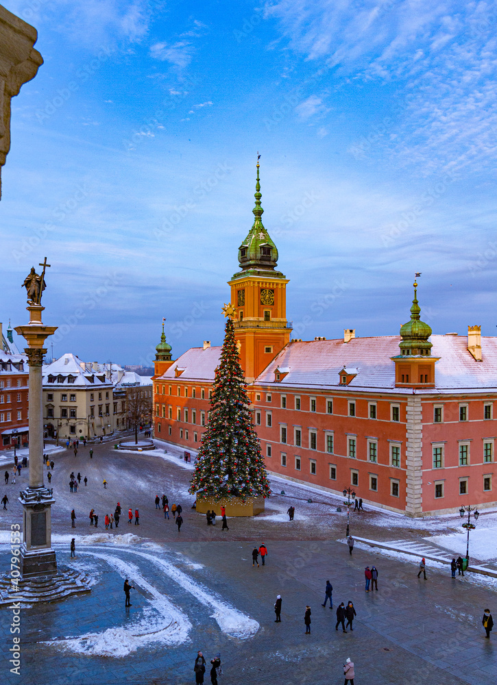 Zimowy plac Zamkowy, Warszawa