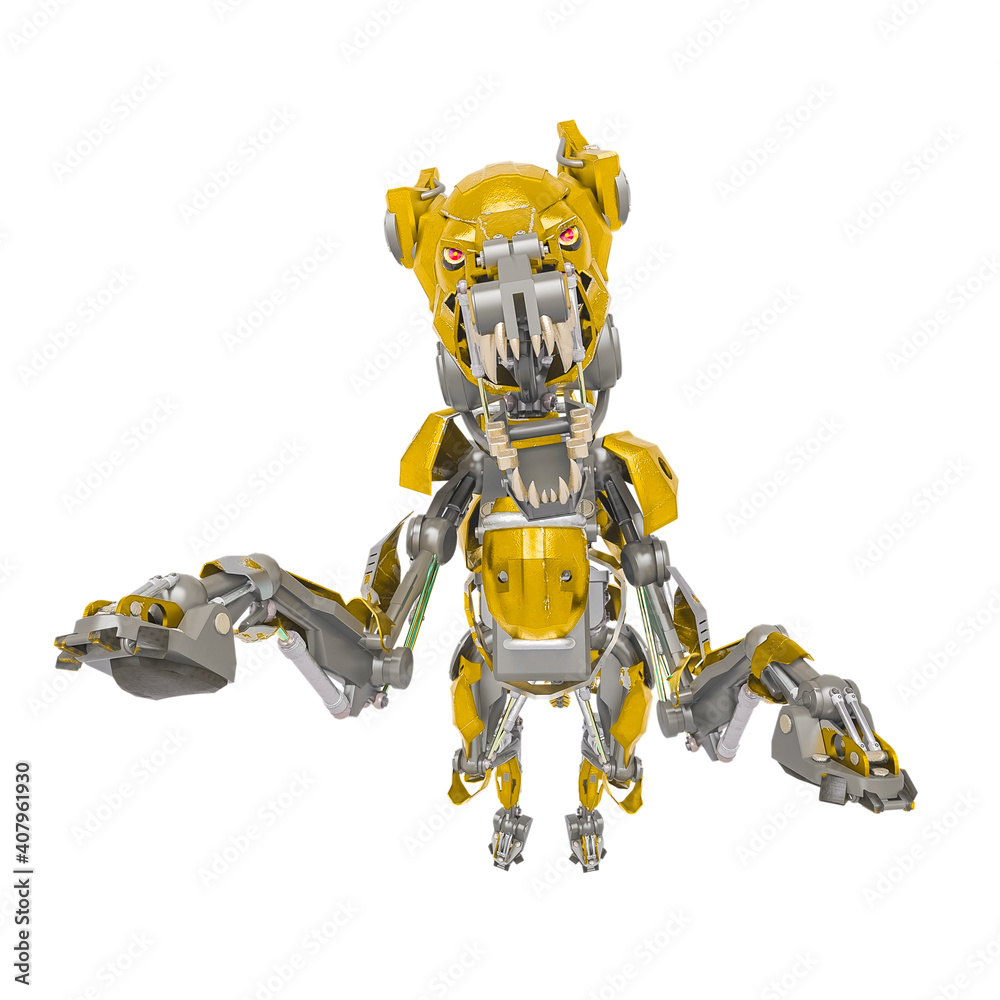 cyber security dog is attacking in white background cyber security dog is attacking in white background