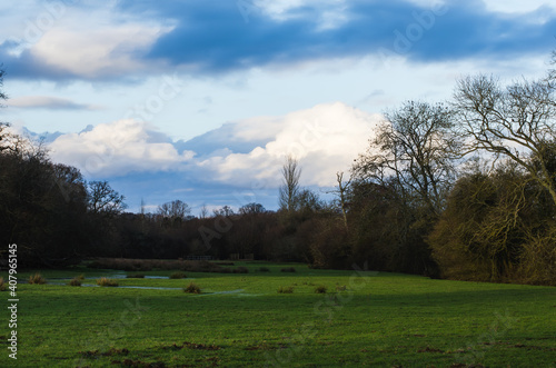 Clouds over a rural field 