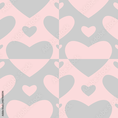 Seamless hearts pattern. Valentine's day background. illustration