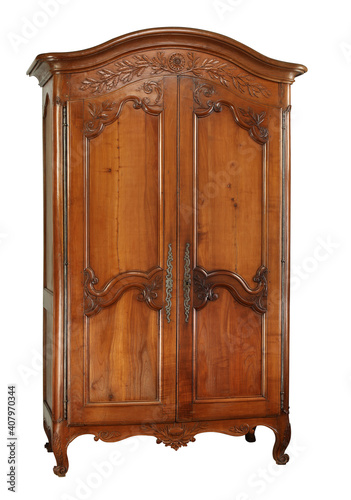 Armoire chest cabinet with clipping path. photo