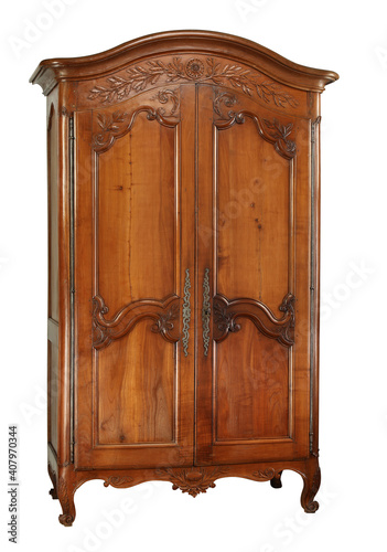 Armoire chest cabinet with clipping path.