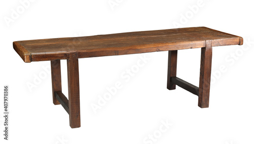 Table old farm table with clipping path.