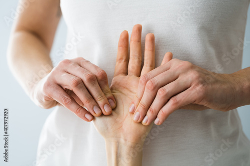Fényképezés Reflexology Hand Massage