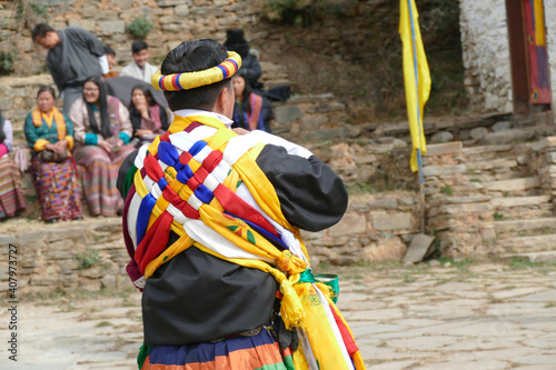 Nganghi Zhey  dancers paying homage to their teachers photo