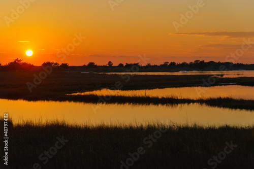 Marsh sunset on Cape Cod