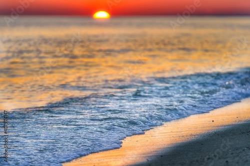 Sunset at the beach on Cape Cod