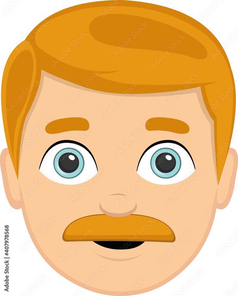 Vector illustration of emoticon of a man's face