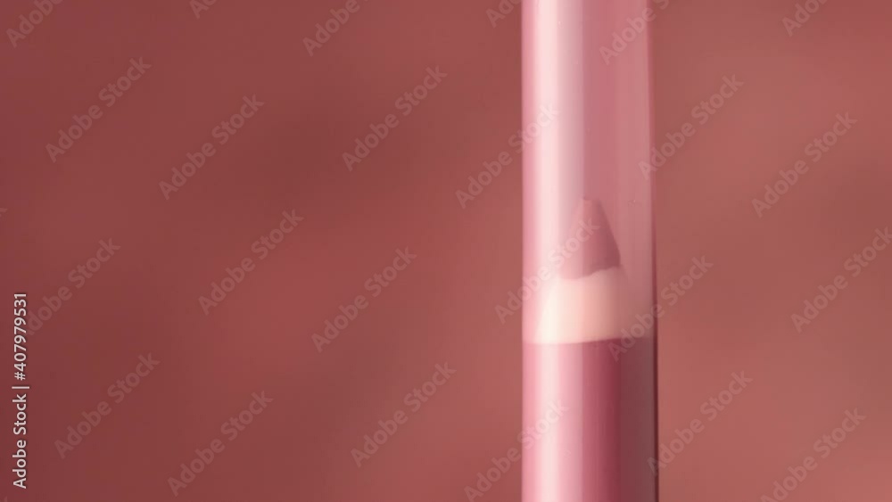 closeup of pink lip pencil zoom in closeup of pink lip pencil zoom in