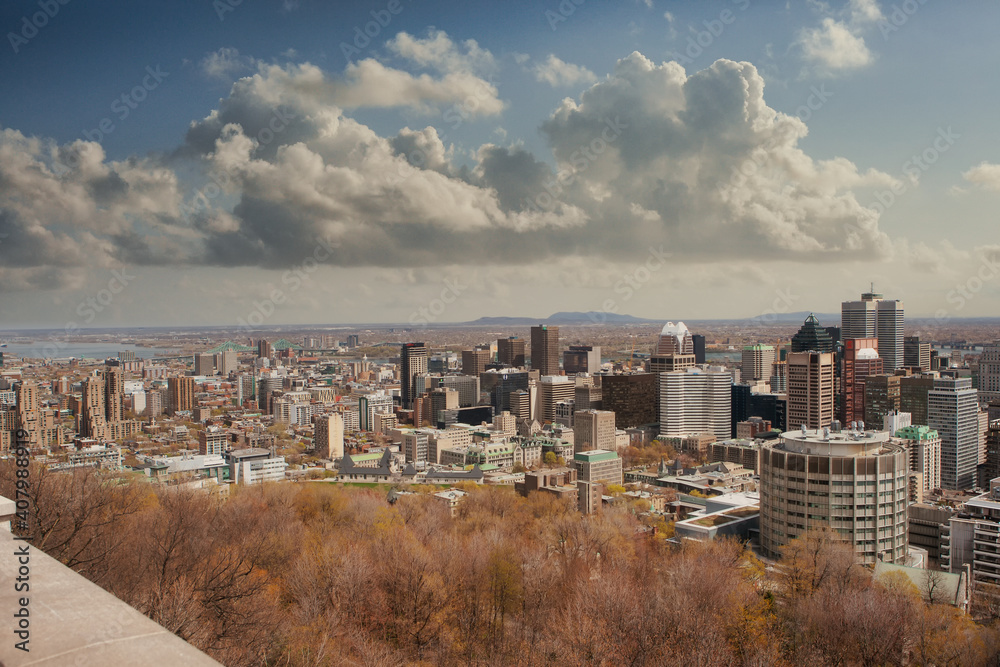 View of Montreal from the Camillien-Houde Belvedere