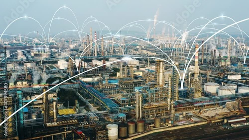 Smart factory concept. Communication network. INDUSTRY4.0