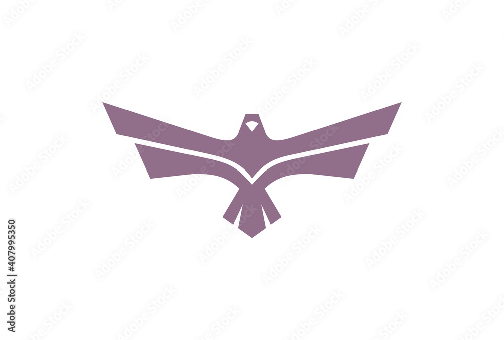 rising eagle illustration vector. bird logo. rising eagle illustration vector. bird logo.