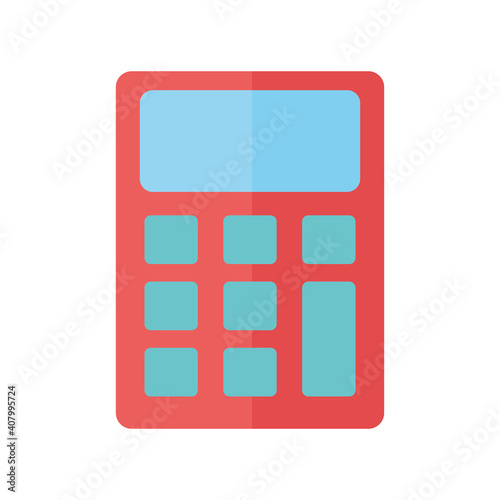 calculator maths science cartoon flat style