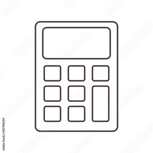 calculator maths science cartoon line style