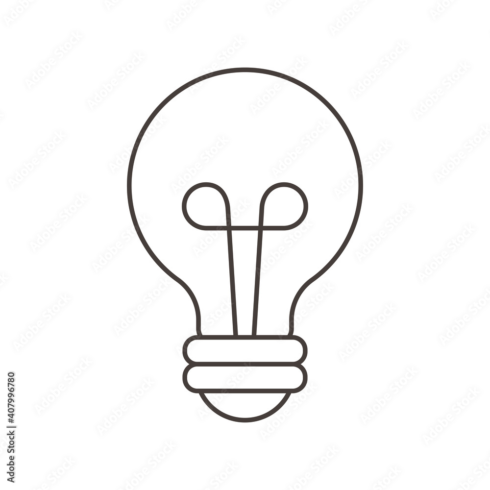 light bulb energy power cartoon, line style light bulb energy power cartoon, line style
