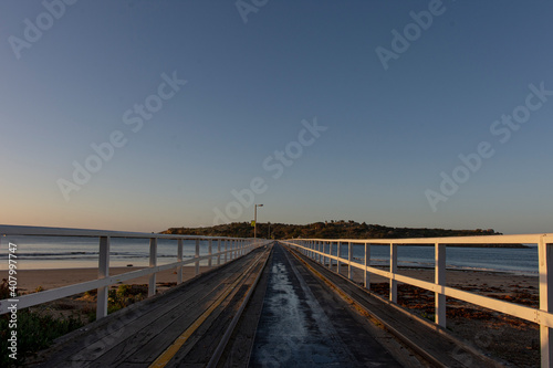 Jetty at the beach in South Australia at the sunrise