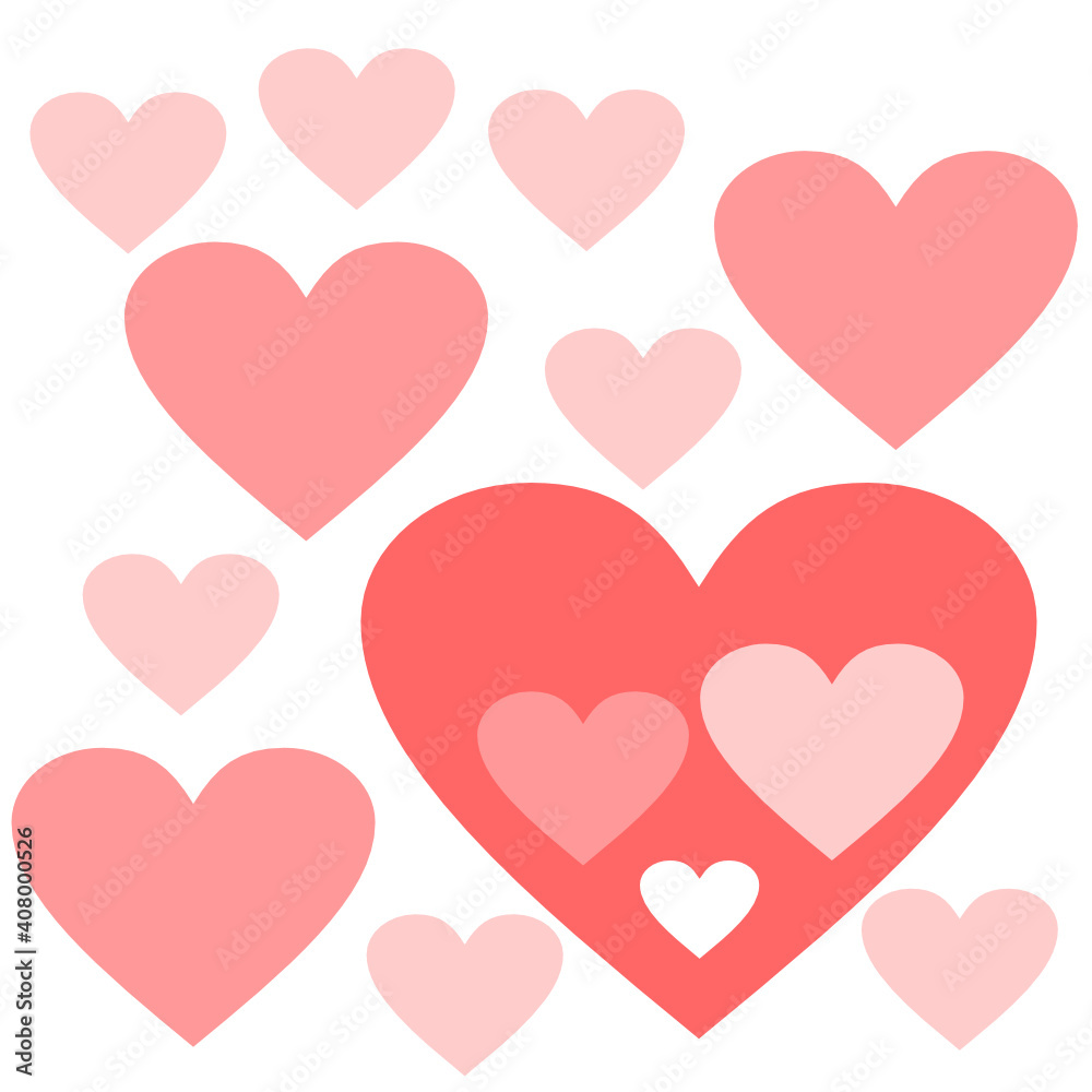 valentine hearts background. hearts background. hearts on white