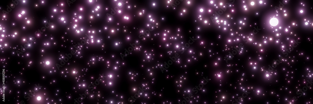 Fototapeta premium 3D rendered abstract pink shiny particles