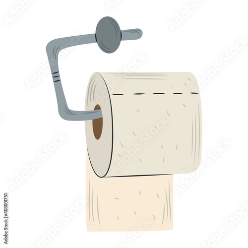 toilet paper hygiene hanging roll isolated design