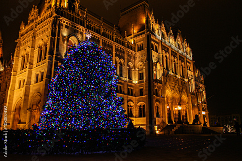 Photography Hungarian Parliament at Christmas