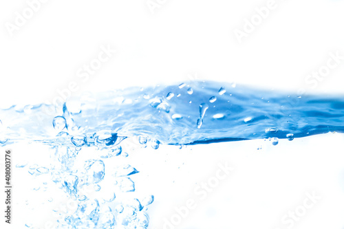 Abstract water wave and water droplets splash