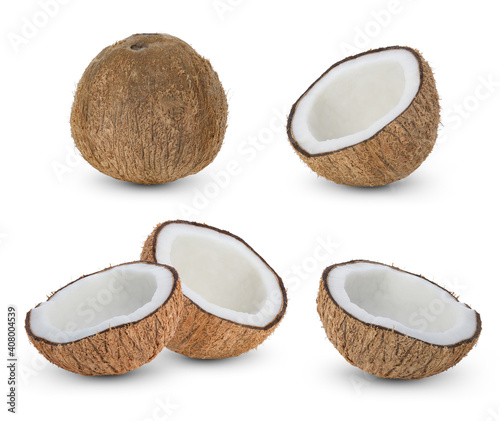 coconut isolated on white background.