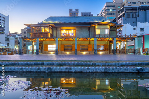 Obraz na płótnie Xiaoyao Villa, a newly restored structure built during the Japanese colonial era (1895-1945) in Kaohsiung. Government announcement as a historic building, and open to visit. Taiwan w salonie