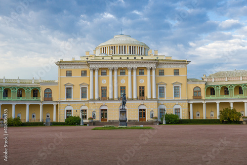 Cloudy September morning at the old Pavlovsk Palace