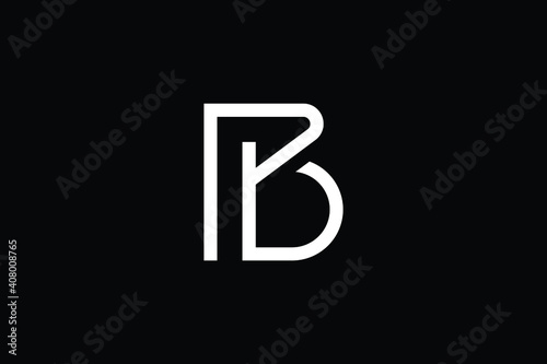 PB logo letter design on luxury background. BP logo monogram initials letter concept. PB icon logo design. BP elegant and Professional letter icon design on black background. P B BP PB