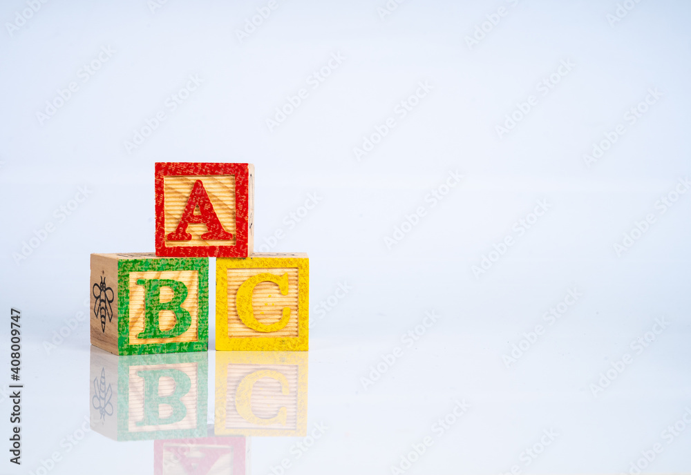 Wooden cube with letter Wooden cube with letter