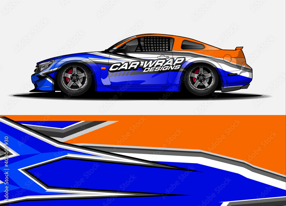 Car wrap graphic racing abstract strip and background for car wrap and vinyl sticker 
