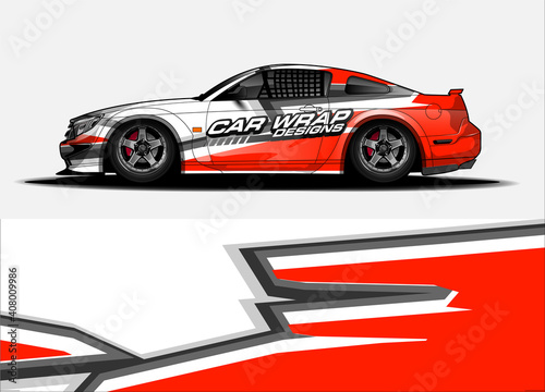 Car wrap graphic racing abstract strip and background for car wrap and vinyl sticker  