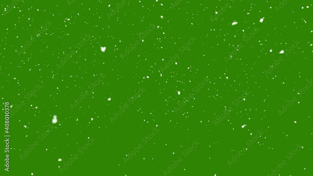 Snow falling on green screen background Snow falling on green screen background