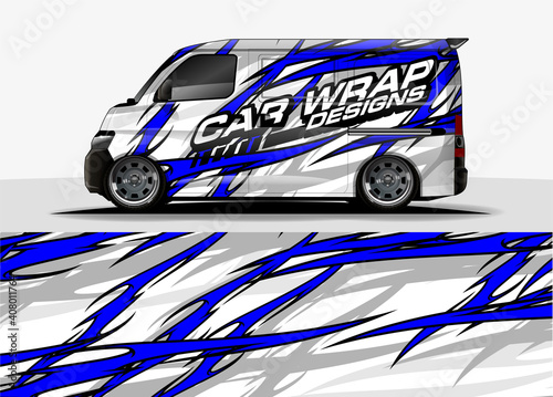 Car wrap graphic racing abstract strip and background for car wrap and vinyl sticker - Vector 