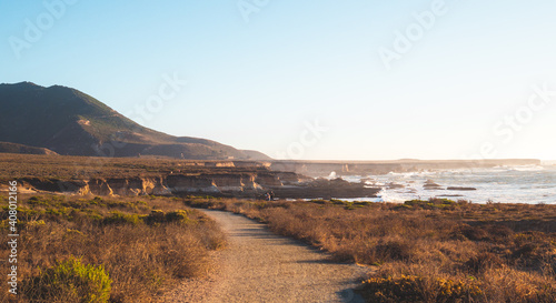 Golden hour at Montaña de Oro State Park on the Central Coast of California