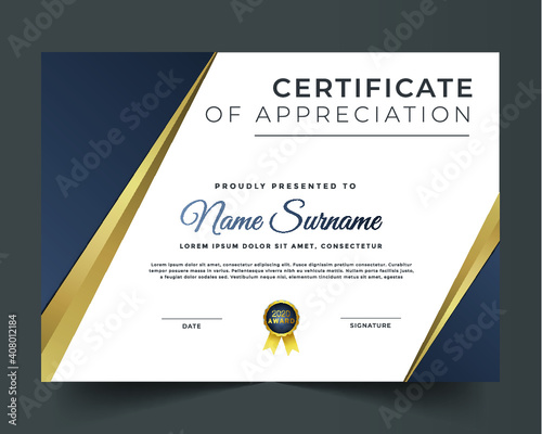 Professional unique certificate and diploma template