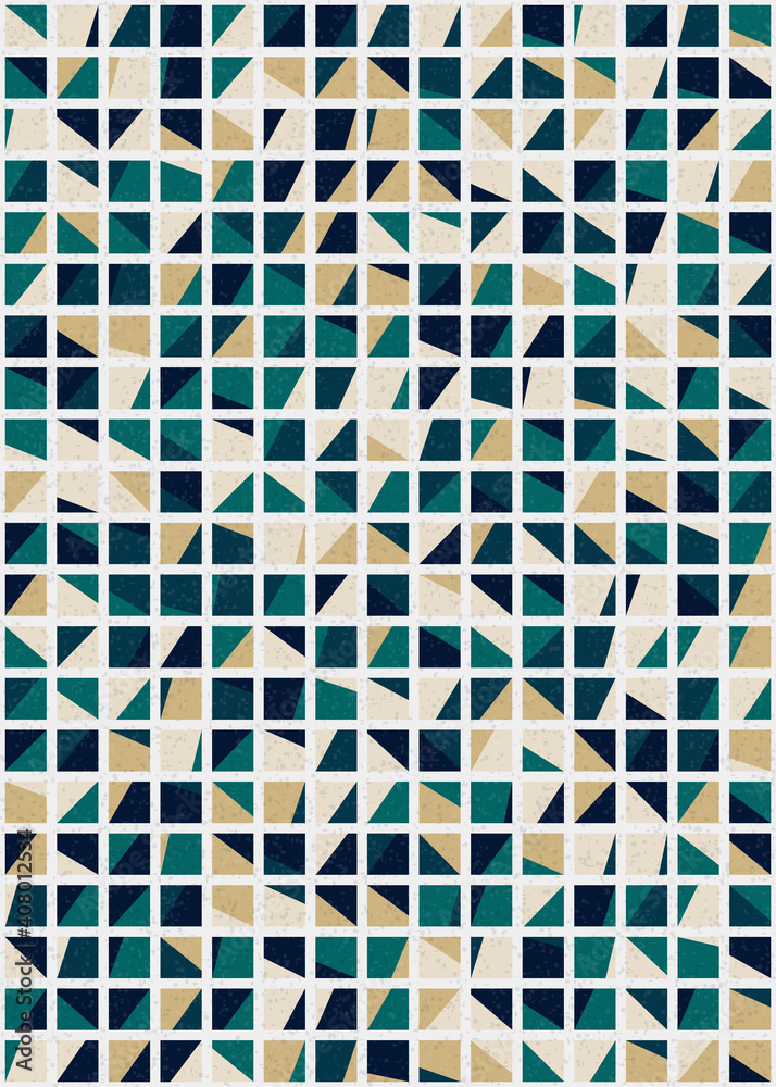 Fototapeta premium Abstract Geometric Pattern generative computational art illustration