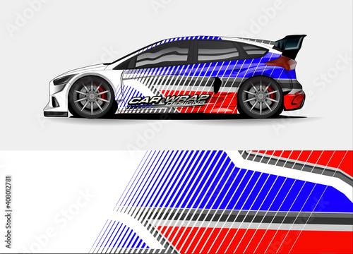 vehicle graphic kit vector. Modern abstract background for car wrap branding and automobile sticker decals livery
