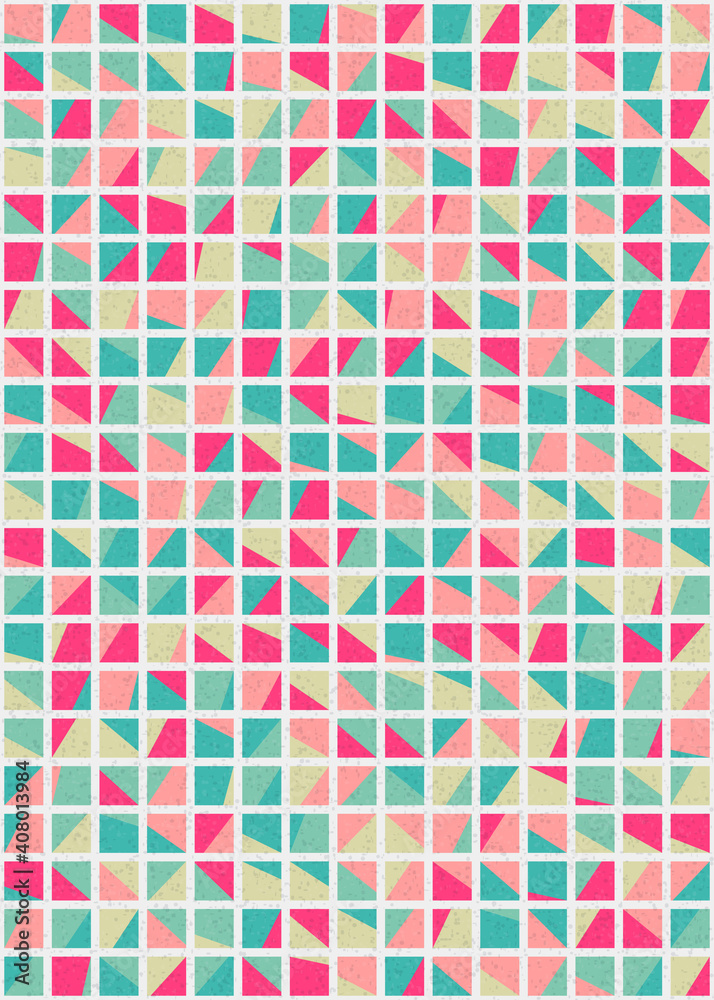 Fototapeta premium Abstract Geometric Pattern generative computational art illustration