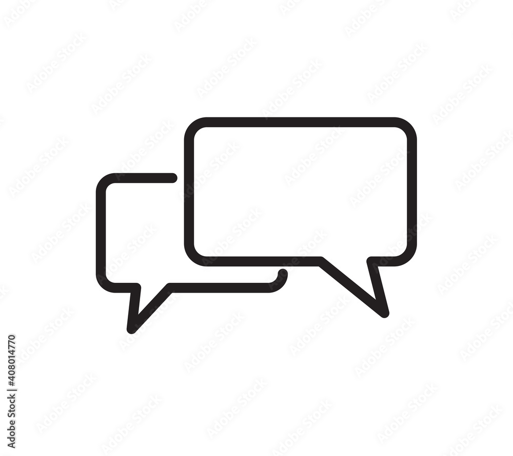 Chat icon. Speech Bubble icon isolated on white background. Flat design. Vector illustration. Chat icon. Speech Bubble icon isolated on white background. Flat design. Vector illustration.