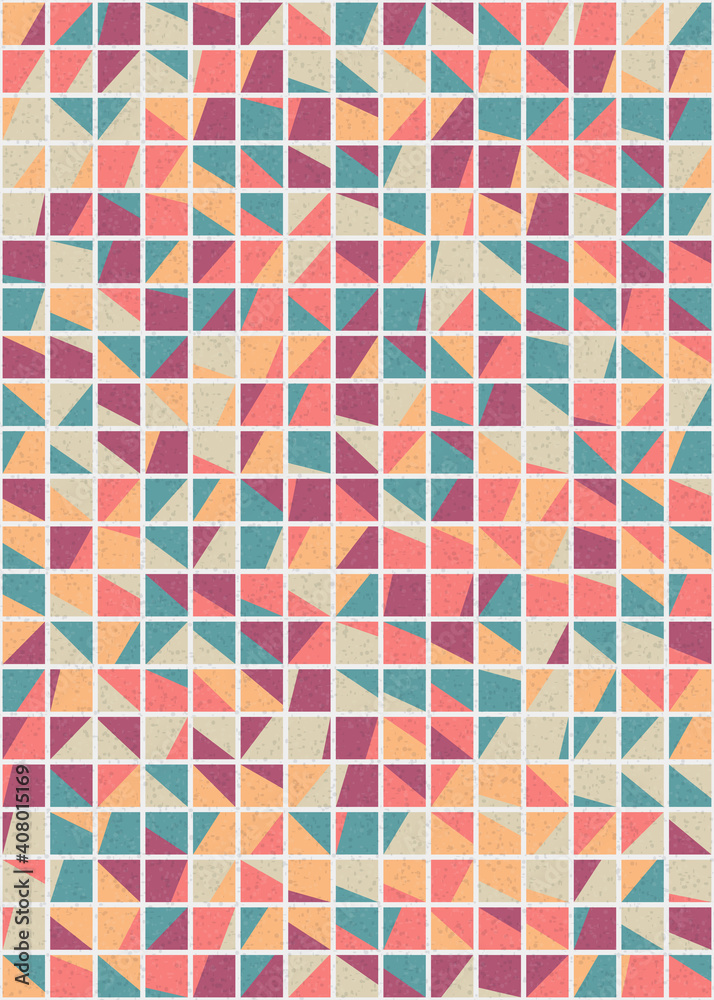 Fototapeta premium Abstract Geometric Pattern generative computational art illustration