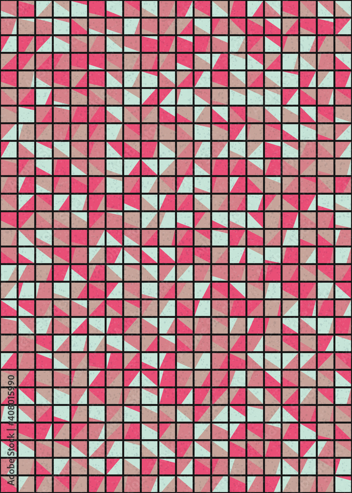 Fototapeta premium Abstract Geometric Pattern generative computational art illustration