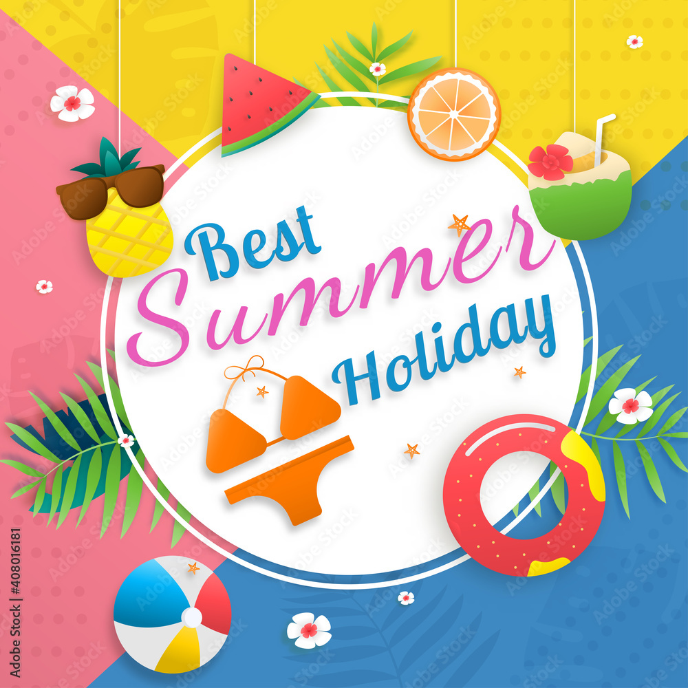 Shopping online vector banner graphic digital marketing. fresh bright banner paper art shopping summer day sale. Happy colorful concept for Summer Season. Shopping online vector banner graphic digital marketing. fresh bright banner paper art shopping summer day sale. Happy colorful concept for Summer Season.