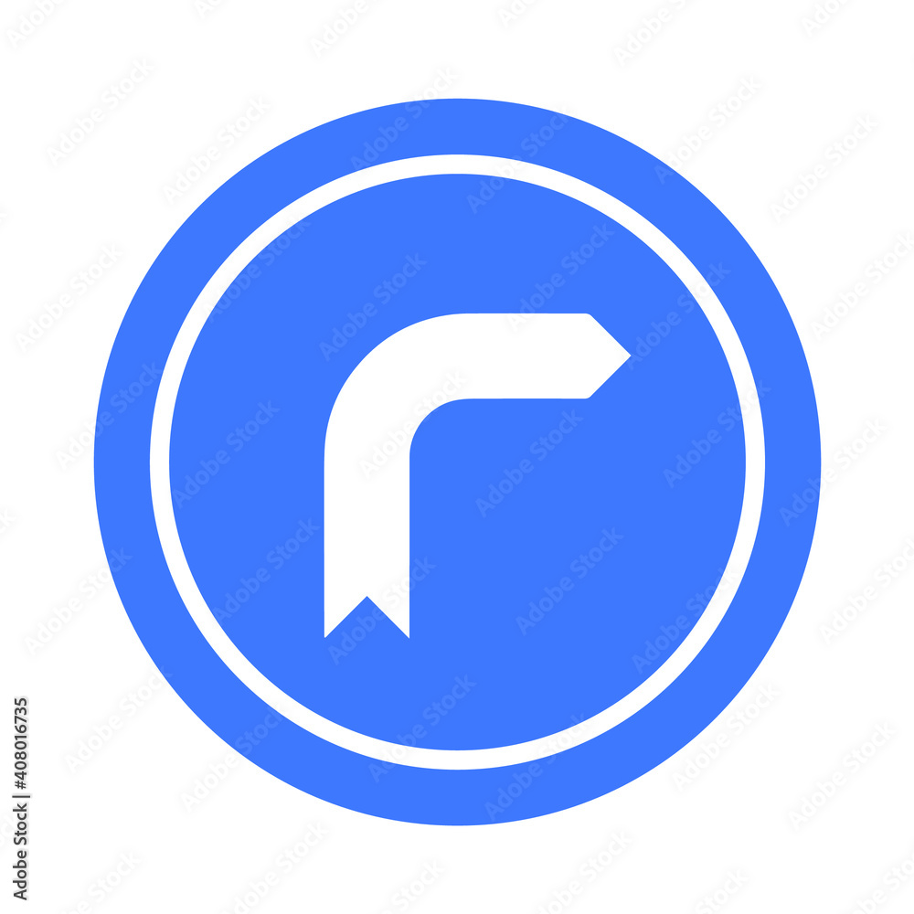 Turn left-right ahead sign Turn left-right ahead sign
